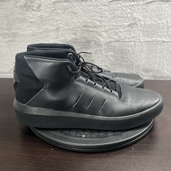 Adidas Mens Size 11 Northrup Mid Triple Black Lace Up Athletic Sneakers - Picture 1 of 10